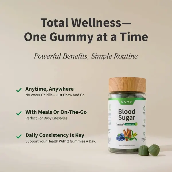 Snap Sf Blood Sugar Green Apple Gummies 60's #Ssbsga60