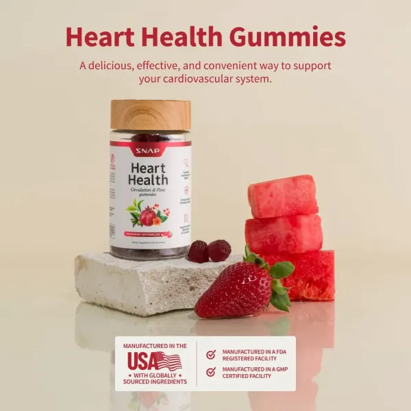 Snap Sf Heart Health S/Berry & W/Melon Gummies 60's #Sshhg60