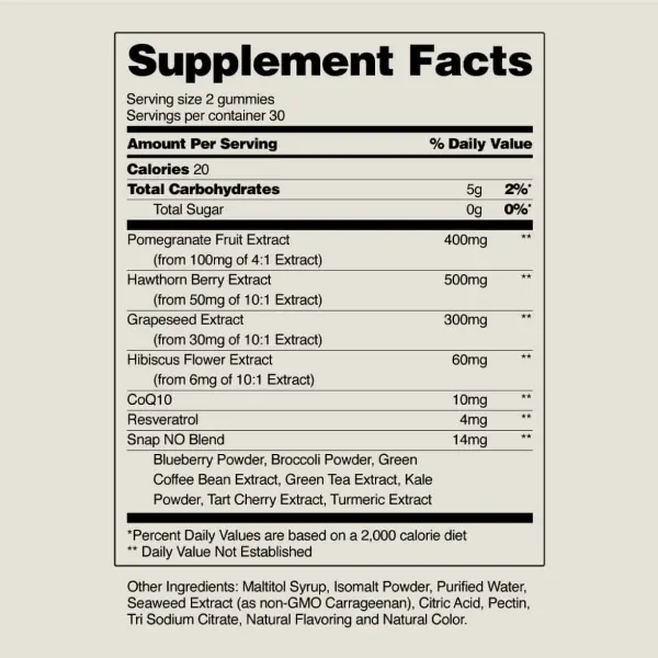Snap Sf Heart Health S/Berry & W/Melon Gummies 60's #Sshhg60