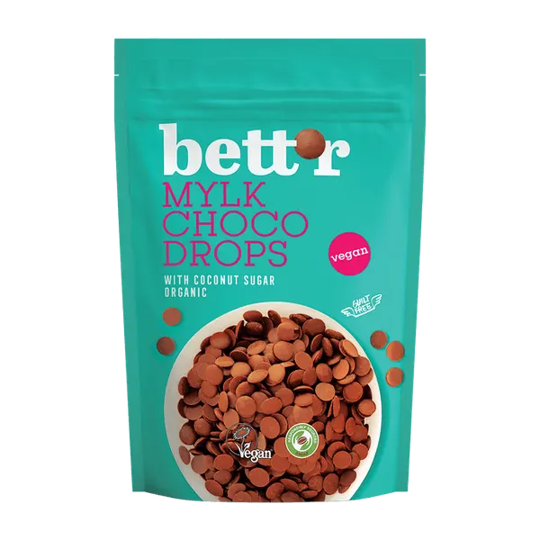 Bett'r Gf Org Mylk Choco Drops With Coconut Sugar 200g #So11508