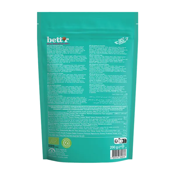 Bett'r Gf Org Mylk Choco Drops With Coconut Sugar 200g #So11508