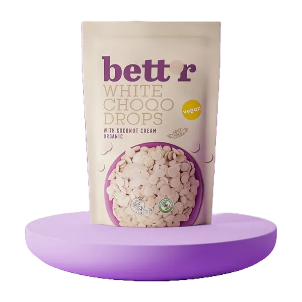 Bett'r Gf Org White Choqo Drops With Coconut Cream 200g #So11509